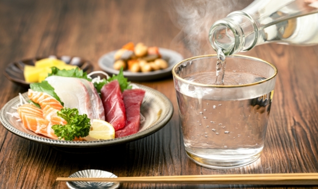 “sobamae”, small dishes and sake at a soba restaurant while waiting for the noodles to be served