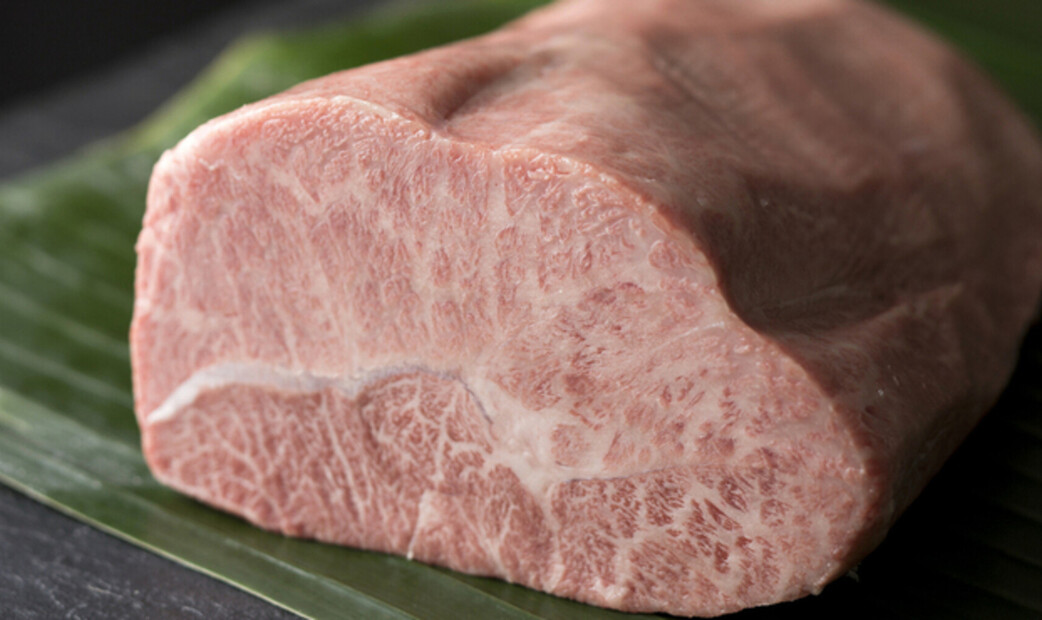 A wagyu steak with beautiful marbling