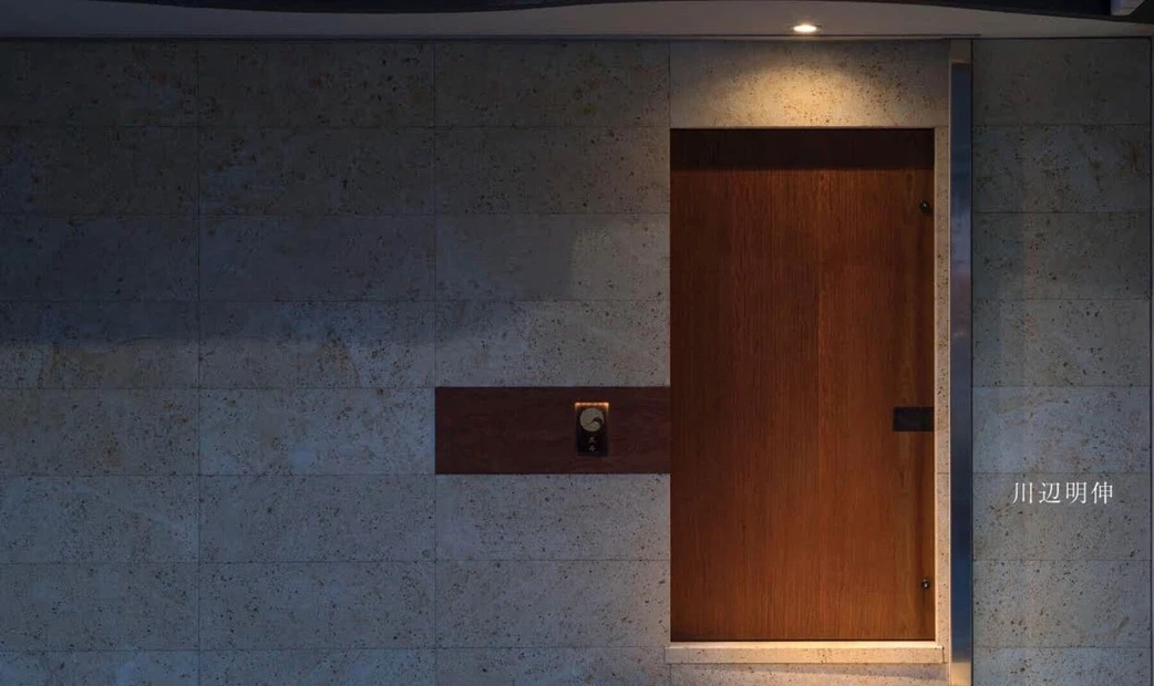 At the door of the store