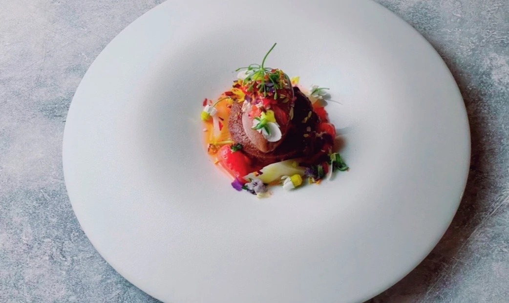 colorful dishes and white plates