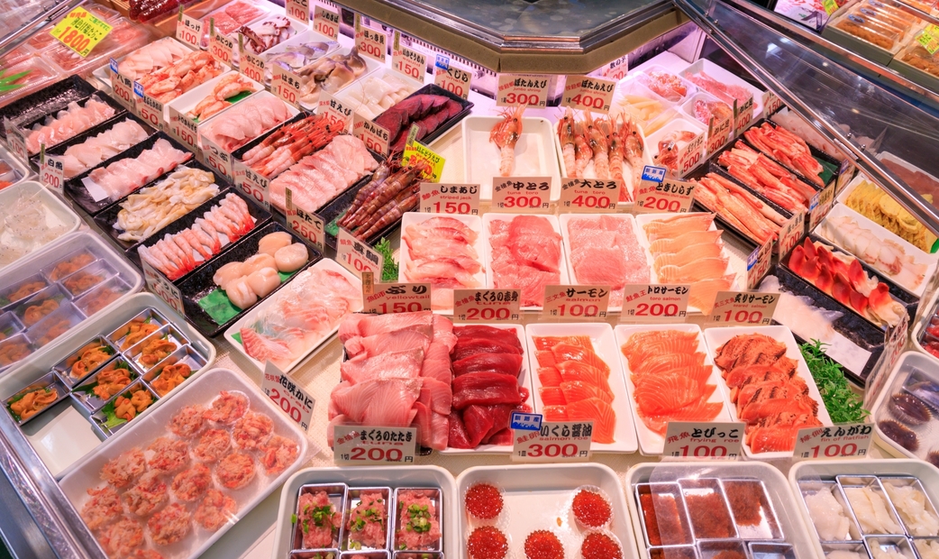 슈퍼마켓의 생선 코너