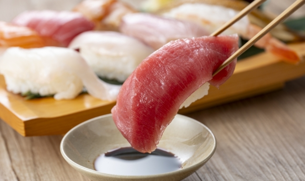 Beautiful sushi on a plate