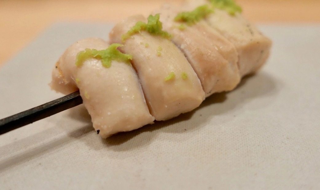 Yakitori with wasabi