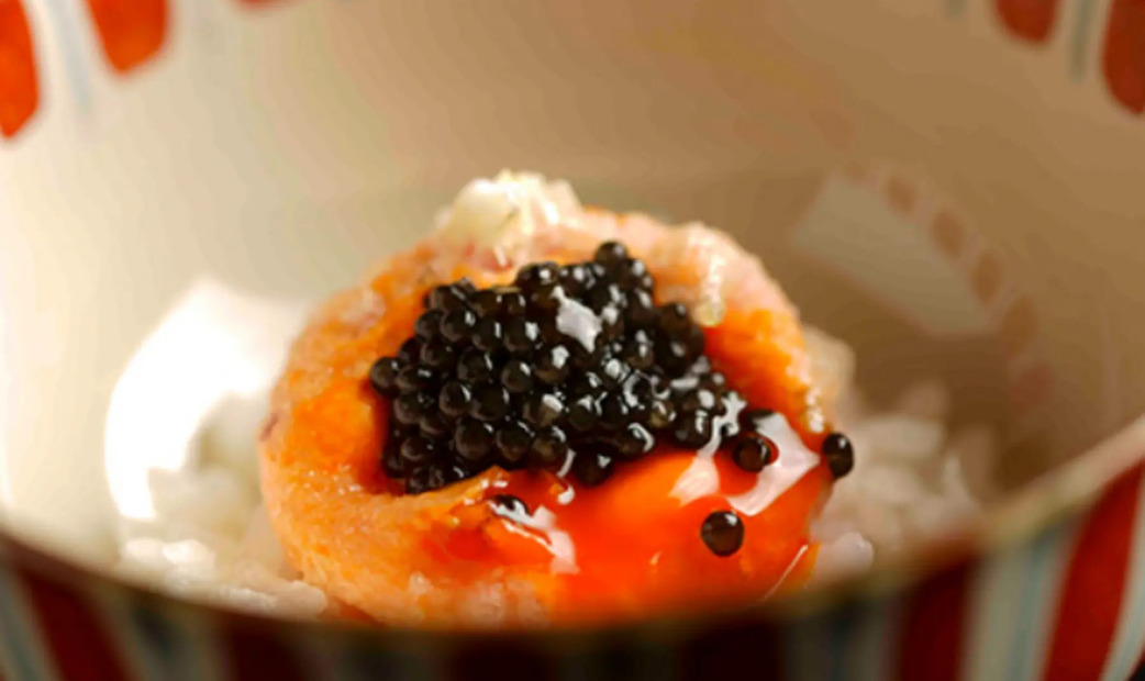  caviar and eggs