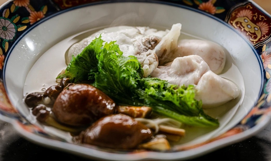 Fugu hotpot and vegetables