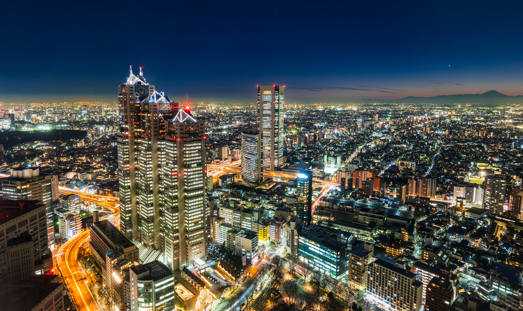 veiw of tokyo night