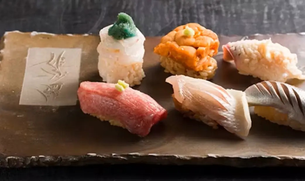 several types of sushi