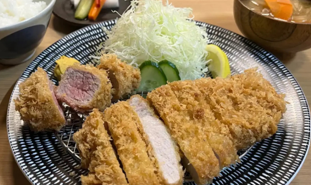  Tonkatsu on a plate