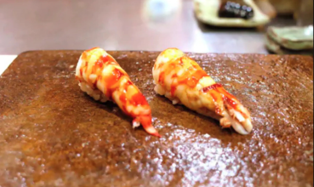 Shrimp sushi of Sushi Hoshiyama