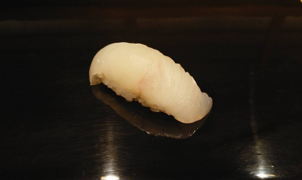 Shiro's Sushi Restaurant - Kinmedai (golden eye snapper) is a unique fish  with huge eyes to see in the deep waters surrounding Tokyo, particularly in  Kanagawa and Shizuoka prefectures. To prepare this