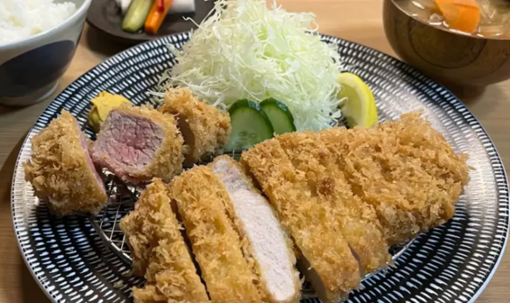 Tonkatsu with vegetable