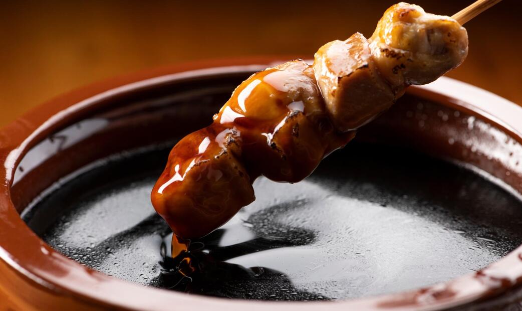 Yakitori dipped in sauce