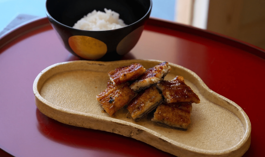 Carved and grilled eel of Unotoki