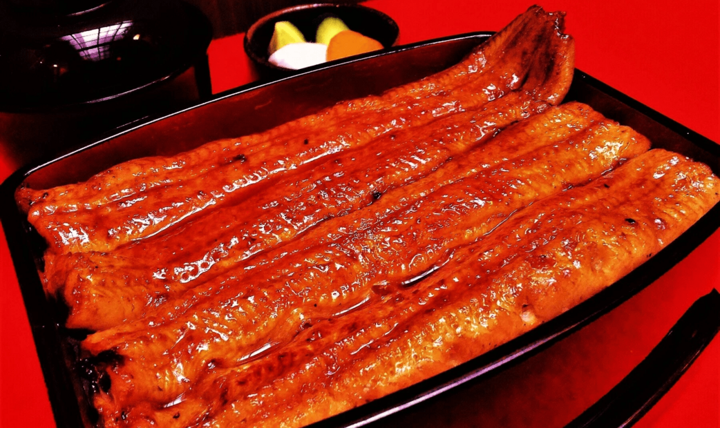 Broiled eel served over rice of Nodaya Iriya-Kishimojin Tokyo