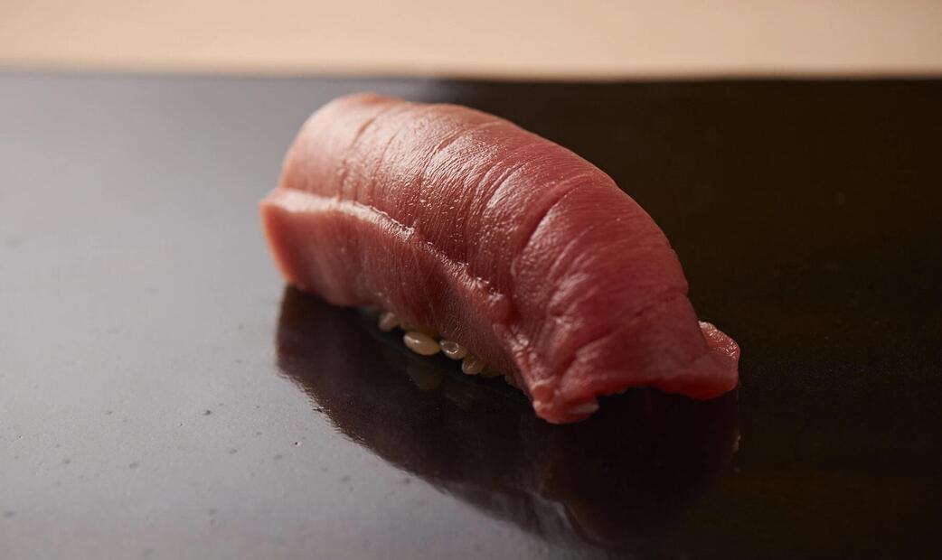 Tuna sushi on the counter